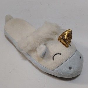 Unicorn Plush Bedroom Slippers Size 6